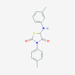 molecular formula C17H16N2O2S B353401 3-(4-Methylphenyl)-5-[(3-methylphenyl)amino]-1,3-thiazolidine-2,4-dione CAS No. 328938-22-3