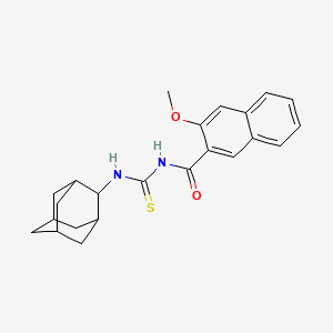 molecular formula C23H26N2O2S B3534047 N-(2-adamantylcarbamothioyl)-3-methoxynaphthalene-2-carboxamide 