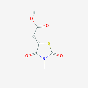 molecular formula C6H5NO4S B353415 2-(3-methyl-2,4-dioxo-1,3-thiazolidin-5-ylidene)acetic Acid CAS No. 90137-11-4
