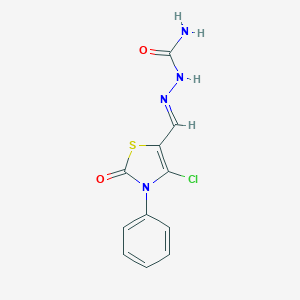 molecular formula C11H9ClN4O2S B353416 [(E)-(4-chloro-2-oxo-3-phenyl-1,3-thiazol-5-yl)methylideneamino]urea CAS No. 489398-94-9