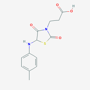 molecular formula C13H14N2O4S B353420 3-(2,4-Dioxo-5-p-tolylamino-thiazolidin-3-yl)-propionic acid CAS No. 1009235-86-2