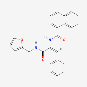 molecular formula C25H20N2O3 B3534238 N-[(E)-3-(furan-2-ylmethylamino)-3-oxo-1-phenylprop-1-en-2-yl]naphthalene-1-carboxamide 