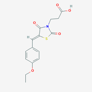 molecular formula C15H15NO5S B353430 3-[5-(4-Ethoxybenzylidene)-2,4-dioxo-1,3-thiazolidin-3-yl]propanoic acid CAS No. 488745-06-8