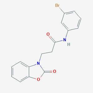 molecular formula C16H13BrN2O3 B353453 N-(3-bromophenyl)-3-(2-oxo-1,3-benzoxazol-3(2H)-yl)propanamide CAS No. 831199-98-5