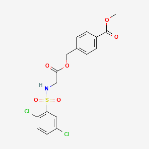 molecular formula C17H15Cl2NO6S B3534560 Methyl 4-[[2-[(2,5-dichlorophenyl)sulfonylamino]acetyl]oxymethyl]benzoate 