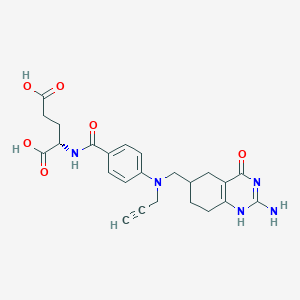 (2S)-2-[[4-[(2-amino-4-oxo-5,6,7,8-tetrahydro-1H-quinazolin-6-yl)methyl-prop-2-ynylamino]benzoyl]amino]pentanedioic acid