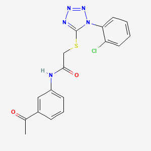 molecular formula C17H14ClN5O2S B3534660 N-(3-acetylphenyl)-2-[1-(2-chlorophenyl)tetrazol-5-yl]sulfanylacetamide 
