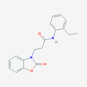 molecular formula C18H18N2O3 B353470 N-(2-ethylphenyl)-3-(2-oxo-1,3-benzoxazol-3-yl)propanamide CAS No. 851989-09-8