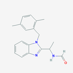 1-[1-(2,5-dimethylbenzyl)-1H-benzimidazol-2-yl]ethylformamide