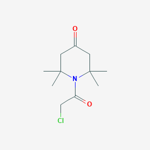 molecular formula C11H18ClNO2 B353492 1-(Chloroacetyl)-2,2,6,6-tetramethylpiperidin-4-one CAS No. 923177-26-8