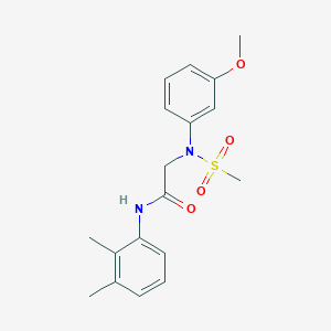 molecular formula C18H22N2O4S B3534936 N~1~-(2,3-dimethylphenyl)-N~2~-(3-methoxyphenyl)-N~2~-(methylsulfonyl)glycinamide 