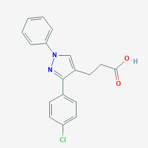 3-(4-Chlorophenyl)-1-phenylpyrazole-4-propionic acid