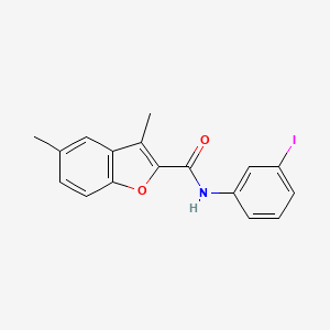 molecular formula C17H14INO2 B3535074 N-(3-iodophenyl)-3,5-dimethyl-1-benzofuran-2-carboxamide 