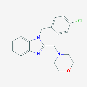 molecular formula C19H20ClN3O B353509 1-(4-chlorobenzyl)-2-(4-morpholinylmethyl)-1H-benzimidazole CAS No. 7188-79-6
