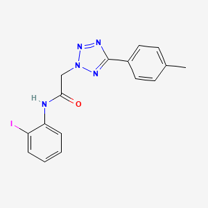 molecular formula C16H14IN5O B3535095 N-(2-iodophenyl)-2-[5-(4-methylphenyl)tetrazol-2-yl]acetamide 