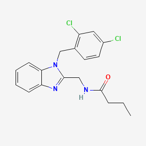 molecular formula C19H19Cl2N3O B3535155 N-({1-[(2,4-DICHLOROPHENYL)METHYL]-1H-1,3-BENZODIAZOL-2-YL}METHYL)BUTANAMIDE 