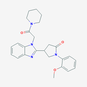 1-(2-Methoxyphenyl)-4-[1-(2-oxo-2-piperidylethyl)benzimidazol-2-yl]pyrrolidin-2-one