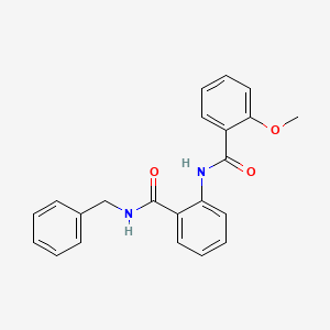 molecular formula C22H20N2O3 B3535247 N-[2-(benzylcarbamoyl)phenyl]-2-methoxybenzamide 