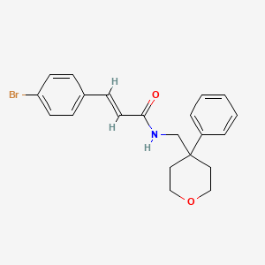 molecular formula C21H22BrNO2 B3535302 3-(4-bromophenyl)-N-[(4-phenyltetrahydro-2H-pyran-4-yl)methyl]acrylamide 