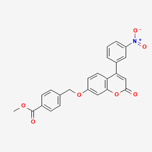 molecular formula C24H17NO7 B3535303 methyl 4-({[4-(3-nitrophenyl)-2-oxo-2H-chromen-7-yl]oxy}methyl)benzoate 