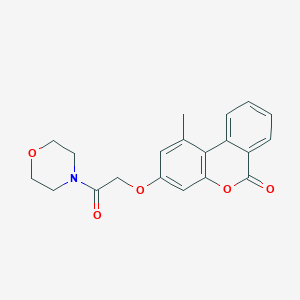 molecular formula C20H19NO5 B3535513 1-methyl-3-[2-(morpholin-4-yl)-2-oxoethoxy]-6H-benzo[c]chromen-6-one 