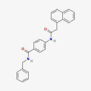 molecular formula C26H22N2O2 B3535596 N-benzyl-4-[(1-naphthylacetyl)amino]benzamide 