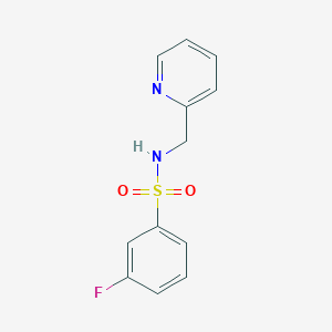 3-fluoro-N-(pyridin-2-ylmethyl)benzenesulfonamide