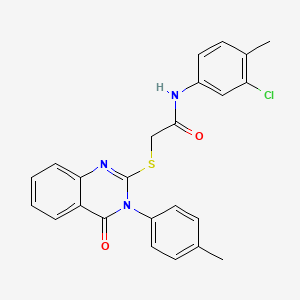 molecular formula C24H20ClN3O2S B3536234 N-(3-chloro-4-methylphenyl)-2-{[3-(4-methylphenyl)-4-oxo-3,4-dihydroquinazolin-2-yl]sulfanyl}acetamide CAS No. 477331-38-7