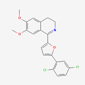molecular formula C21H17Cl2NO3 B3536309 1-[5-(2,5-dichlorophenyl)furan-2-yl]-6,7-dimethoxy-3,4-dihydroisoquinoline 