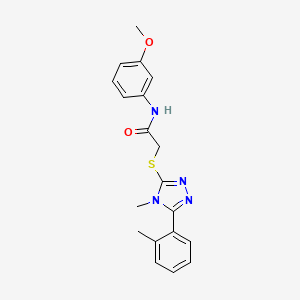 molecular formula C19H20N4O2S B3536486 N-(3-methoxyphenyl)-2-{[4-methyl-5-(2-methylphenyl)-4H-1,2,4-triazol-3-yl]sulfanyl}acetamide 