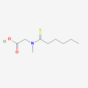 molecular formula C9H17NO2S B035368 Glycine,N-methyl-N-(1-thioxohexyl)- CAS No. 107648-72-6