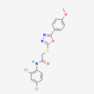 molecular formula C17H13Cl2N3O3S B3536908 N-(2,4-dichlorophenyl)-2-{[5-(4-methoxyphenyl)-1,3,4-oxadiazol-2-yl]sulfanyl}acetamide 