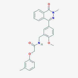 molecular formula C26H25N3O4 B3536918 N-[2-methoxy-5-(3-methyl-4-oxo-3,4-dihydrophthalazin-1-yl)benzyl]-2-(3-methylphenoxy)acetamide 