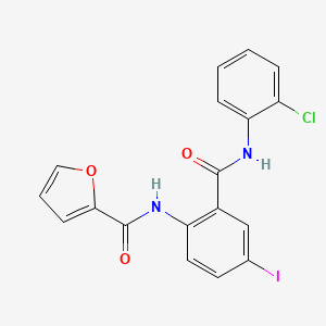 molecular formula C18H12ClIN2O3 B3536971 N-[2-[(2-chlorophenyl)carbamoyl]-4-iodophenyl]furan-2-carboxamide 