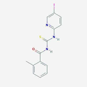 molecular formula C14H12IN3OS B3537176 N-[(5-iodopyridin-2-yl)carbamothioyl]-2-methylbenzamide 