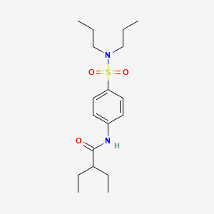 molecular formula C18H30N2O3S B3537180 N-[4-(dipropylsulfamoyl)phenyl]-2-ethylbutanamide 