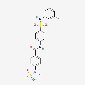 molecular formula C22H23N3O5S2 B3537263 4-[methyl(methylsulfonyl)amino]-N-{4-[(3-methylphenyl)sulfamoyl]phenyl}benzamide 