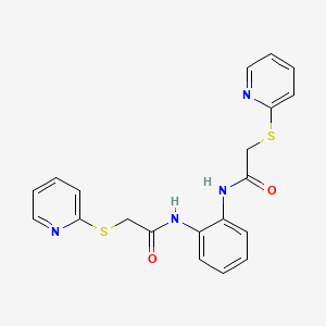 molecular formula C20H18N4O2S2 B3537520 N,N'-1,2-phenylenebis[2-(pyridin-2-ylthio)acetamide] 
