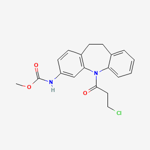 molecular formula C19H19ClN2O3 B3537860 methyl N-[11-(3-chloropropanoyl)-5,6-dihydrobenzo[b][1]benzazepin-2-yl]carbamate 