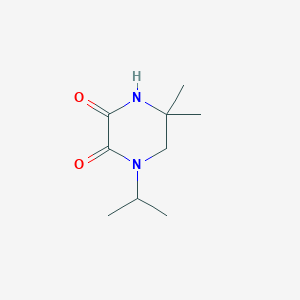 molecular formula C9H16N2O2 B035380 5,5-Dimethyl-1-propan-2-ylpiperazine-2,3-dione CAS No. 102153-83-3