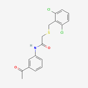 molecular formula C17H15Cl2NO2S B3538103 N-(3-acetylphenyl)-2-[(2,6-dichlorobenzyl)sulfanyl]acetamide 