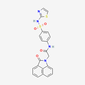 molecular formula C22H16N4O4S2 B3538272 2-(2-oxobenzo[cd]indol-1(2H)-yl)-N-[4-(1,3-thiazol-2-ylsulfamoyl)phenyl]acetamide 