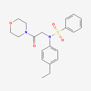 molecular formula C20H24N2O4S B3538290 N-(4-ethylphenyl)-N-[2-(morpholin-4-yl)-2-oxoethyl]benzenesulfonamide 