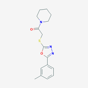 1-Piperidin-1-yl-2-(5-m-tolyl-[1,3,4]oxadiazol-2-ylsulfanyl)-ethanone