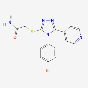 molecular formula C15H12BrN5OS B3538653 2-((4-(4-Bromophenyl)-5-(pyridin-4-yl)-4H-1,2,4-triazol-3-yl)thio)acetamide CAS No. 477329-81-0