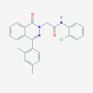 molecular formula C24H20ClN3O2 B3538779 N~1~-(2-CHLOROPHENYL)-2-[4-(2,4-DIMETHYLPHENYL)-1-OXO-2(1H)-PHTHALAZINYL]ACETAMIDE 
