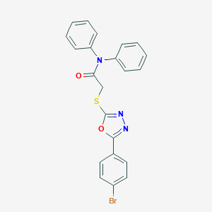 2-{[5-(4-bromophenyl)-1,3,4-oxadiazol-2-yl]sulfanyl}-N,N-diphenylacetamide