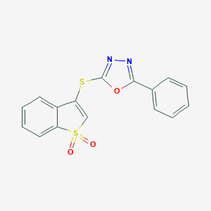 1,1-Dioxido-1-benzothien-3-yl 5-phenyl-1,3,4-oxadiazol-2-yl sulfide
