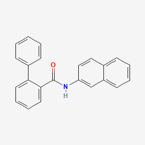 molecular formula C23H17NO B3539043 N-(naphthalen-2-yl)biphenyl-2-carboxamide 