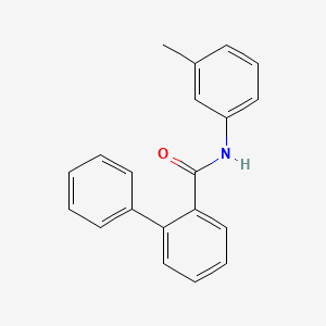 molecular formula C20H17NO B3539131 N-(3-methylphenyl)-2-biphenylcarboxamide 